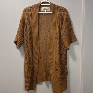 Pink Martini short-sleeve knit cardigan